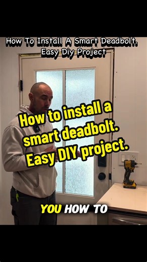 How to install a smart deadbolt. Easy DIY project 🚪. #diy #door #tools #lock