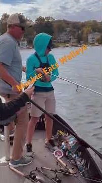 Muskie eats walleye on lake Geneva. #musky #muskie #walleye #hugefish
