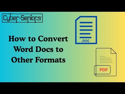 How to Convert Word Docs to Other Formats