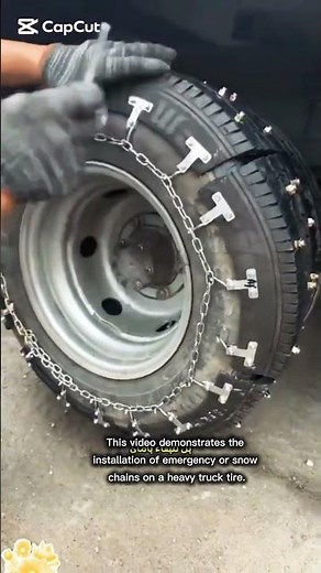 snow chain installation process