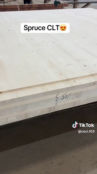 Our new production CLT. Good for wood building. #CLT #timber #SPRUCE#woodenhouse