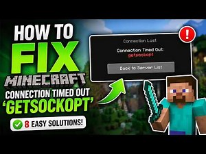 How To Fix Minecraft Connection Timed Out Error "getsockopt" 2026 | 8 Easy Fixes That Actually Work