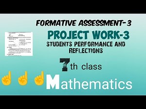 7th class Maths Project Work FA-3 and CP-3(Assignment-3) || Written Project Work -3
