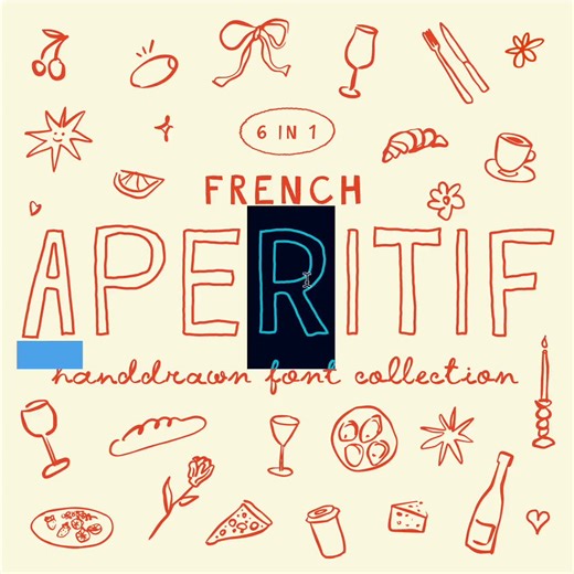 Aperitif Quirky Handwritten Font Family for Posters and Invitations, Templates, Casual Font, Procreate, Goodnotes, Hand Drawn Wedding Font - Etsy