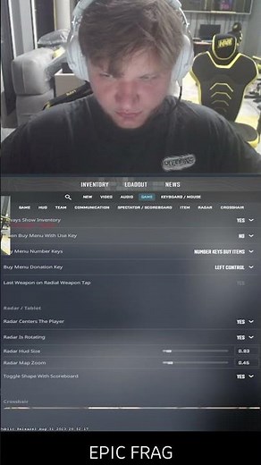 S1mple - settings + crosshair #csgo2