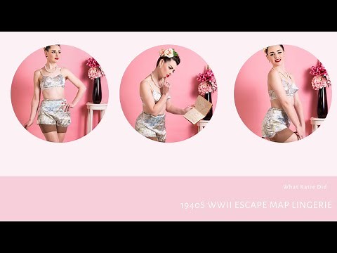 1940s Escape Map Lingerie by What Katie Did