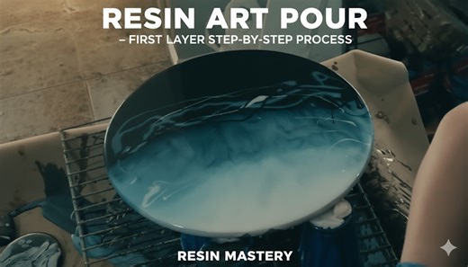 Resin Art Pour – First Layer Step-by-Step Process
