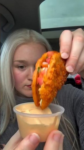 Taco Bell's Crispy Cheese Taco Is Pure Perfection! 🧀🌮 | ASMR Mukbang Eating Sounds #shorts #tacodip