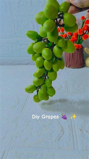 DIY Grapes🍇✨#diycraft #diycraftideas #craftideasfun #craft #diy #easycrafts #art