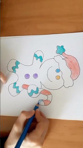 Coloring Gingerbread man #christmas #coloring #coloringpages #coloringbook #drawing