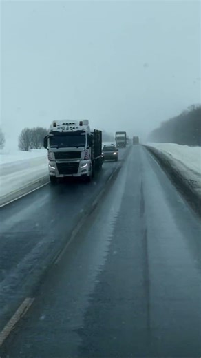 Driving Through Snow | Truck Driver POV ASMR Road Sounds