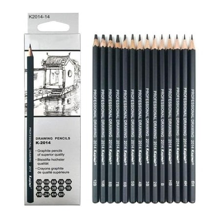 Beginners&Pro Artists Sketching Drawing Art Pencil Set 14 Pieces Wooden pencil - Walmart.ca