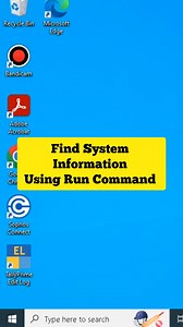 How to Quickly Find System Info Using Run Command in Windows!#WindowsTips #RunCommand #SystemInfo #TechHacks #TechTips #Windows10 #Windows11 #PCTricks #TechTutorial #Shorts #WindowsSecrets #CommandPrompt #TechSupport #PCOptimization #TechSavvy #ComputerTips #GadgetHacks #WindowsShorts #TechKnowHow #DigitalSkills @topfans Tech Whiz Ajith ທາເລັ້ນ ພະເຄື່ອງ | Tech Whiz Ajith