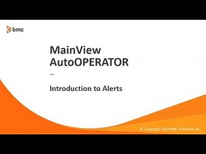 MainView AutoOPERATOR - Introduction to Alerts
