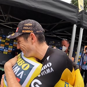 Total exhaustion for Jonas Vingegaard after that incredible time trial effort! #tourdefrance | NBC Sports Cycling