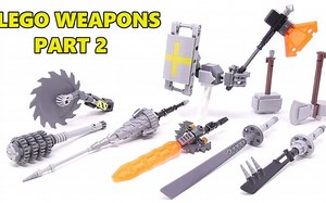 乐高MOC教程 机甲武器合集 锤子 斧子 电锯 拼搭指南