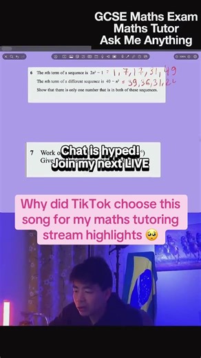 #mathstutor #gcsehighermaths #privatetutor #gcsemaths #livestream