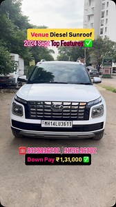 Nilesh Udmale on Instagram: "Get fast delivery one day ❤️ ✅Hyundai Venue SX MT Diesel Top Model 2024 September Sunroof, 1st Owner, Running 24000km, Insurance End, Safety ABS EBD ESP Airbags, Screen touch system Navigation Voice command, steering control, Alloy wheel, Rear AC Auto climate, Mirror Control and foldable, Push Button start Strong body, Tilt & Telescopic Collapsable safe steering, Premium Leather cushion interior ✅Price ₹13,11,000 Negotiable Special Hi-Fi of Car 🚘 1️⃣Hyundai No.1 Min