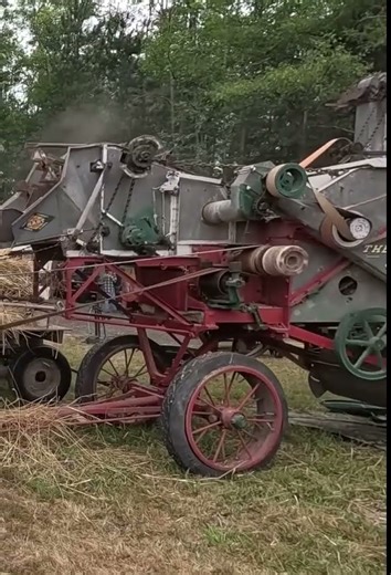 Vintage Threshing Machine In Action ASMR [Minneapolis Threshing Machine Company] Made In USA