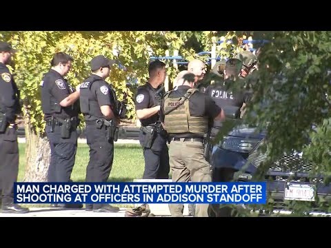 Man who shot at officers in hours-long Addison standoff charged with attempted murder: police
