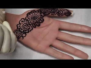 Simple & elegant palm henna design easy mehndi for beginners