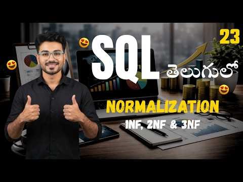 SQL Normalization Explained in Telugu 🔥| 1NF 2NF 3NF with Real Time Examples