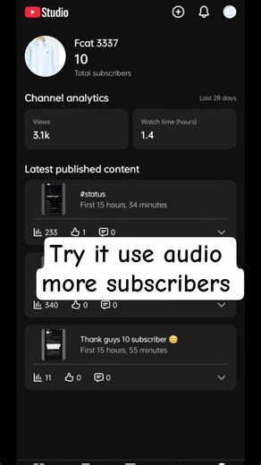 Try it use audio 🎧📈