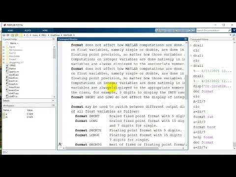 الحلقة#7 بعض مهارات تعلم الماتلاب للمبتدئين