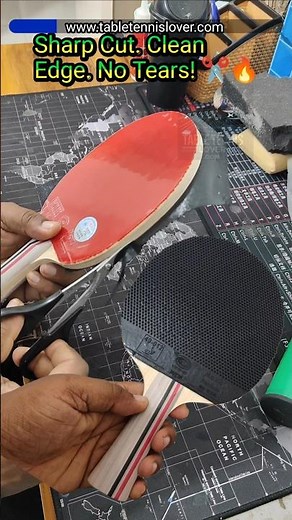 How to Cut Pimple Rubber Perfectly with Scissors Table Tennis Rubber Cutting Tips 🏓✂️