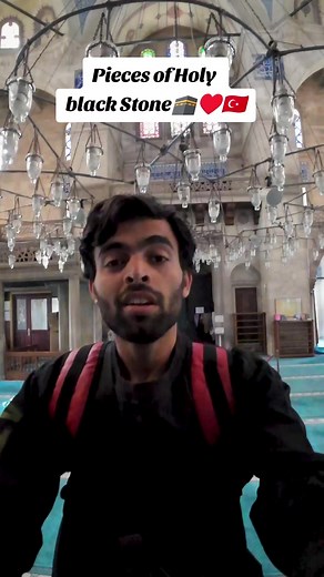 Hijre Aswad Holy Stone pieces in Istanbul mosque