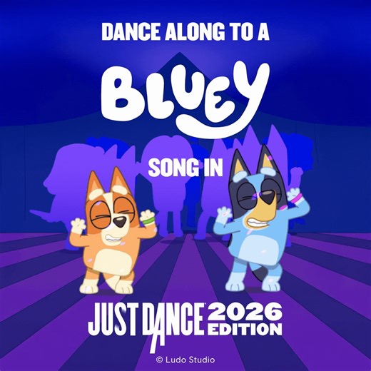 Bluey + Bingo + Just Dance 2026 Edition = instant family dance party! | Ubisoft | Facebook