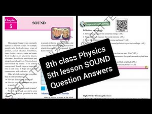 8th Class Physics 5th lesson "SOUND" Question Answers| TS board 8th class Physical Science