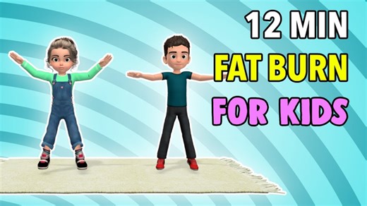 《Little Sports》0007｜12 Min Kids Exercise - Fat Burn At Home