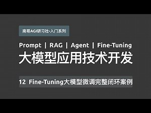 【大模型应用开发-入门系列】12 Fine-Tuning大模型微调，两小时+超长硬核干货，闭环的垂直应用案例、项目源码剖析、详实的图文手册、全流程实操演示