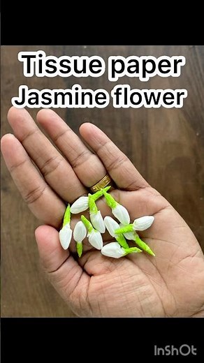 How to Make Realistic Jasmine Bud with Tissue Paper ✨ | DIY Mini Jasmine Flower | Easy Craft Ideas
