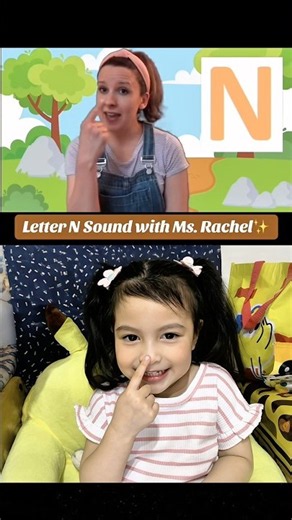 N says /n/ | Ms. Rachel Letter N Sound | Learn ABC Sounds with Athena Pariz