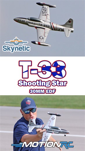 One-Key Aerobatics with the Skynetic T-33 Shooting Star 30mm EDF #rc #t33 #shootingstar