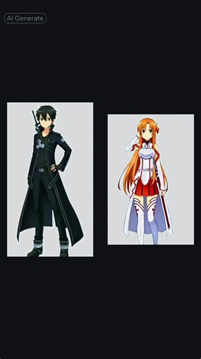 Sword Art Online Character Kirito The Black SwordsMan and Asuna The Lightning Flash AMV Song Lyrics Music Video