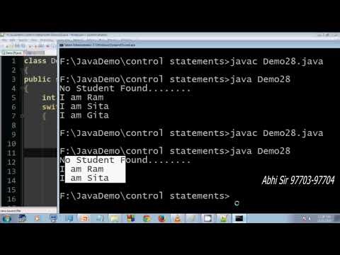control statements switch case Statement in java in Hindi Part 12