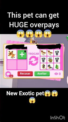this New op pet can get realy INSANE overpays 😱😱😱😱😱😱 #adoptme #roblox #crk