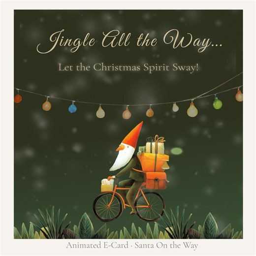 Animated Christmas E-card · Santa on the Way - Etsy