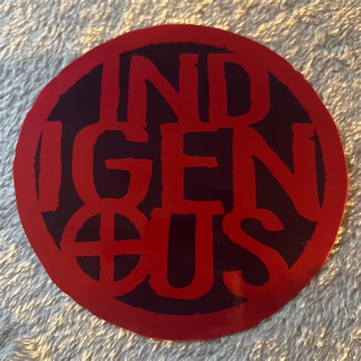 Indigenous - Vinyl Window Decal Round (7x7”) Cherokee-owned Small Business - Native American Indigenous - Etsy