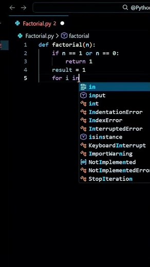 Factorial in Python (Fast & Simple)
