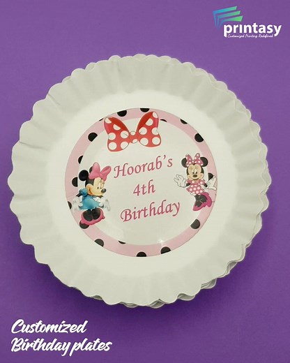 #Customizedplates #mickeymousetheme #Stickers #birthdayplates #themeplates | Printasy