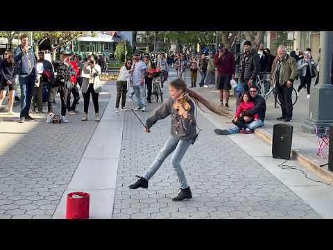 Moana (How Far I'll Go) - Karolina Protsenko - Violin Cover (Street Performance)