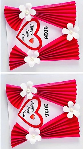 Happy New Year 2026 Greeting Card #newyearcard #happynewyear2026 #diy