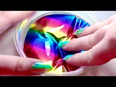 Satisfying Glitter And Rainbow Slime ASMR Compilation 1#