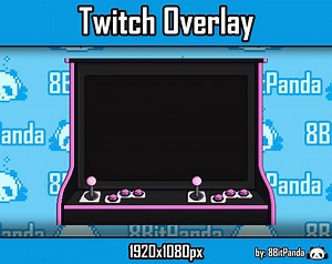 Pink/black Retro Arcade Machine Twitch Overlay - Etsy Canada