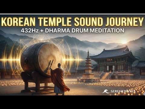 Sound Journey Through Korean Temples 🧘‍♂️ Guided Meditation with Dharma Drum & 432Hz | 120 Min