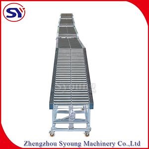 [Hot Item] Commercial Inclined Companding Roller Conveyor Movable Telescopic Type